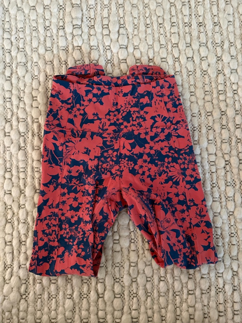 lululemon athletica Navy and Coral Floral High-Rise Leggings